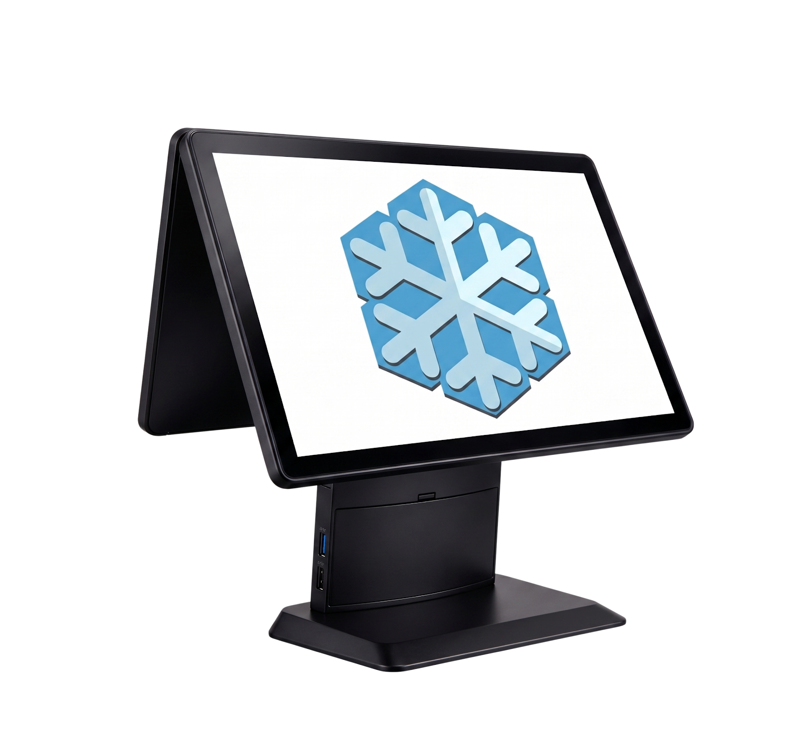 SleetPOS touchscreen terminal with a second customer-facing screen